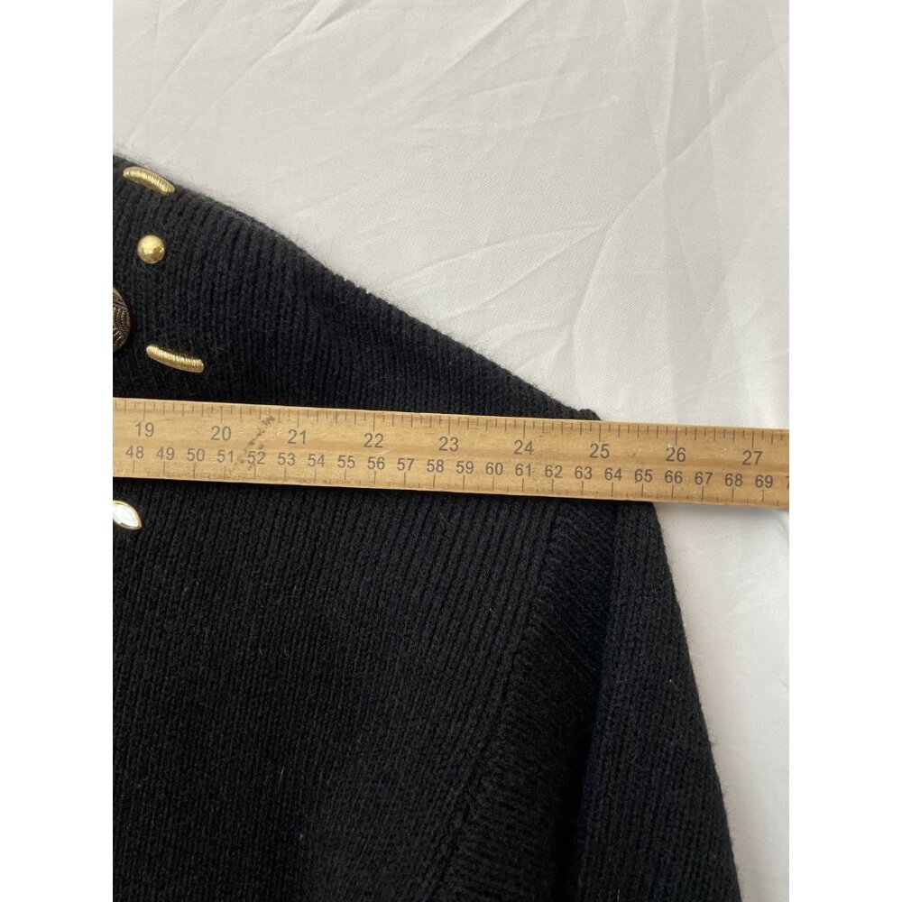 Cover Charge Vintage 90s Black Gold Gemstone Sweater One Size Knitted - Picture 9 of 11